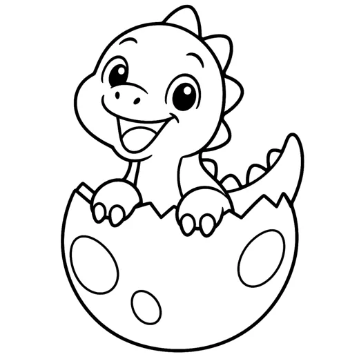 Coloring page: baby dinosaur